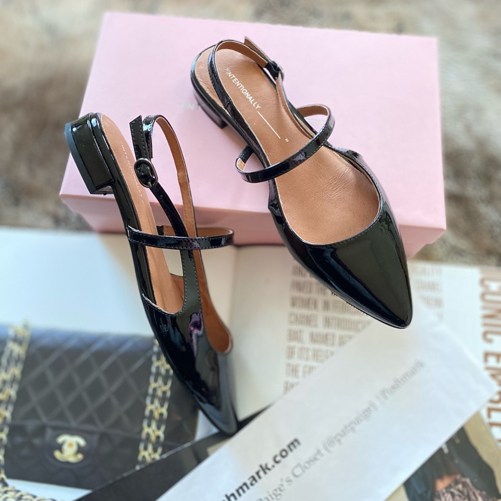 Anthropologie x Intentionally Blank Felix Slingback Flat